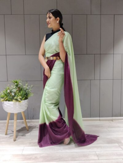 Party Style Ready To Wear Saree With Blouse Piece