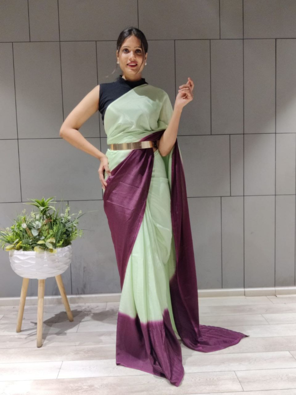 Party Style Ready To Wear Saree With Blouse Piece